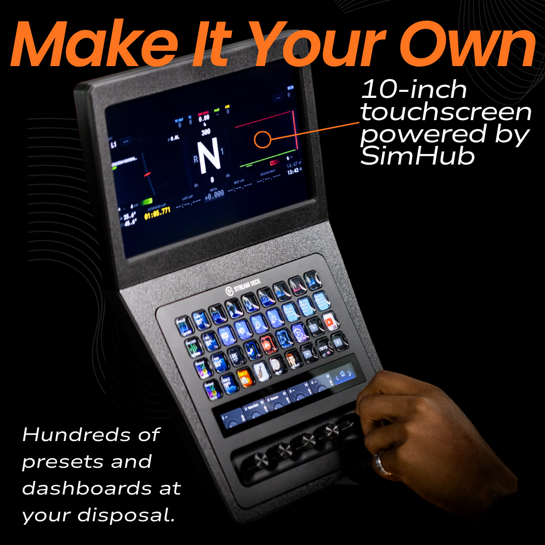 10 Inch Touchscreen Stream Deck + XL Combo Racing Dashboard