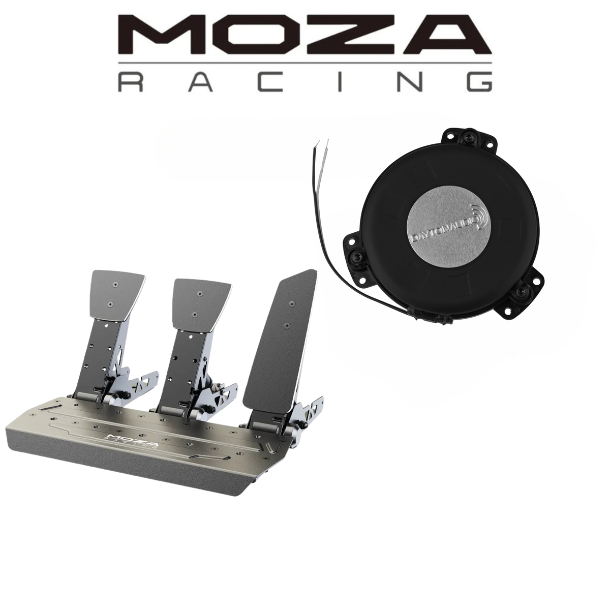 Moza SR-P Pedal Dayton Audio TT25 Shaker Adapter