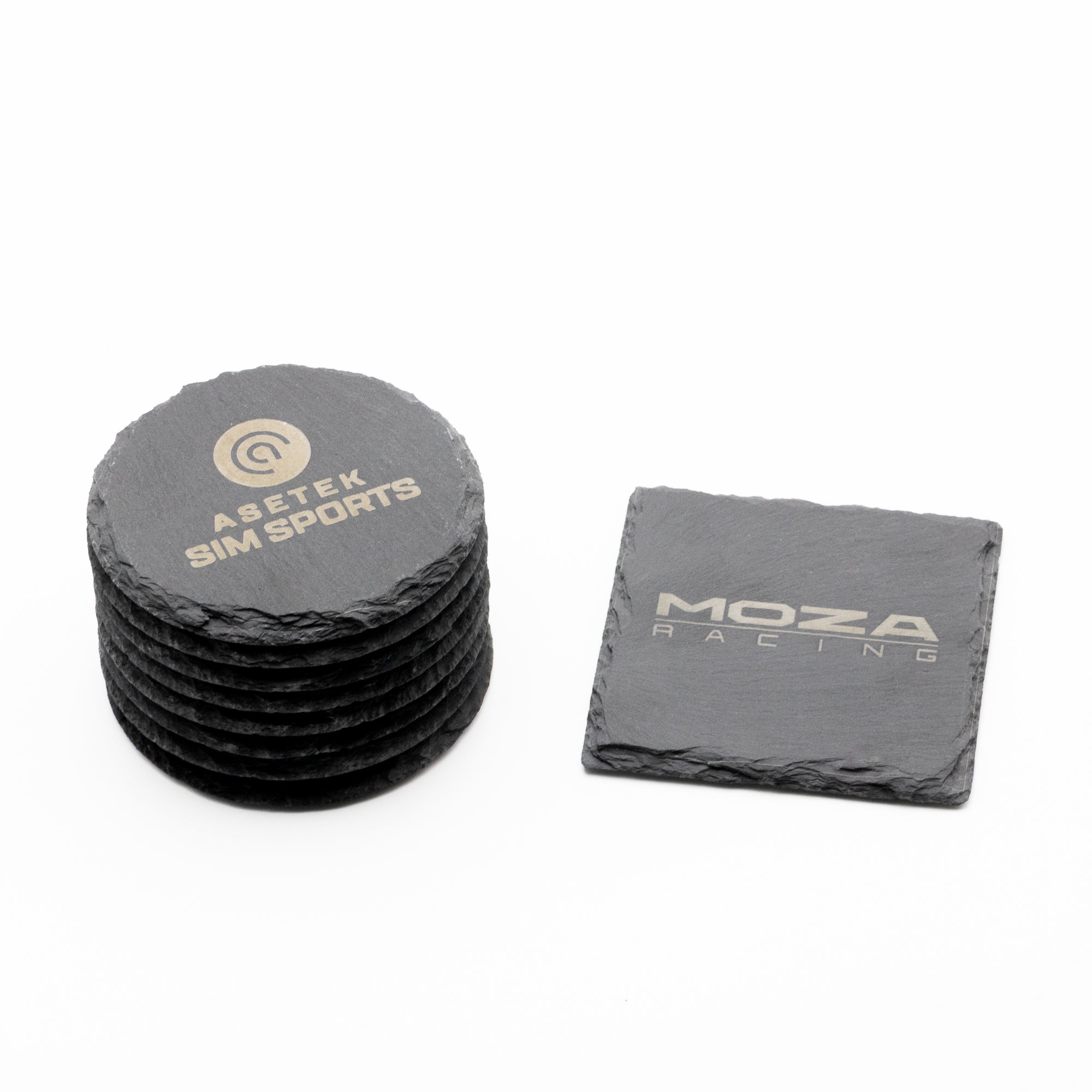 Logo Slate Coasters for Sim Racing Fans | Car Fans | Living Room | Man Cave | Gift