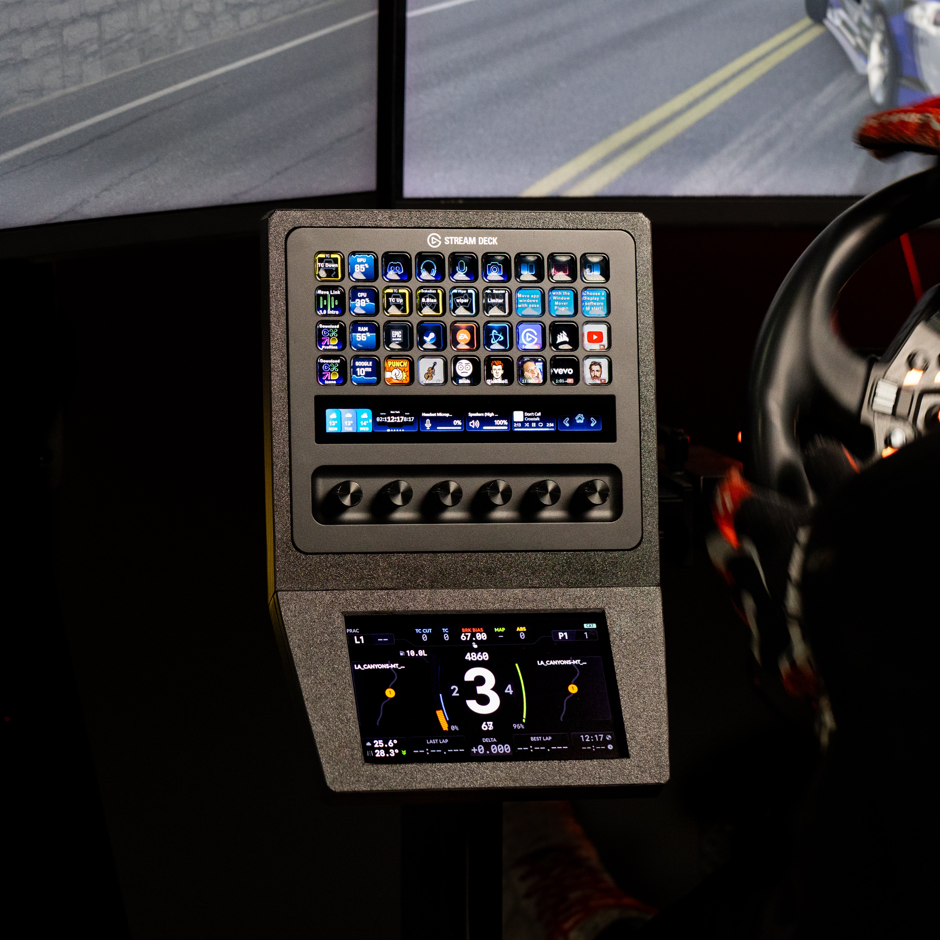 6.8 Inch Touchscreen Stream Deck + XL Combo Racing Dashboard