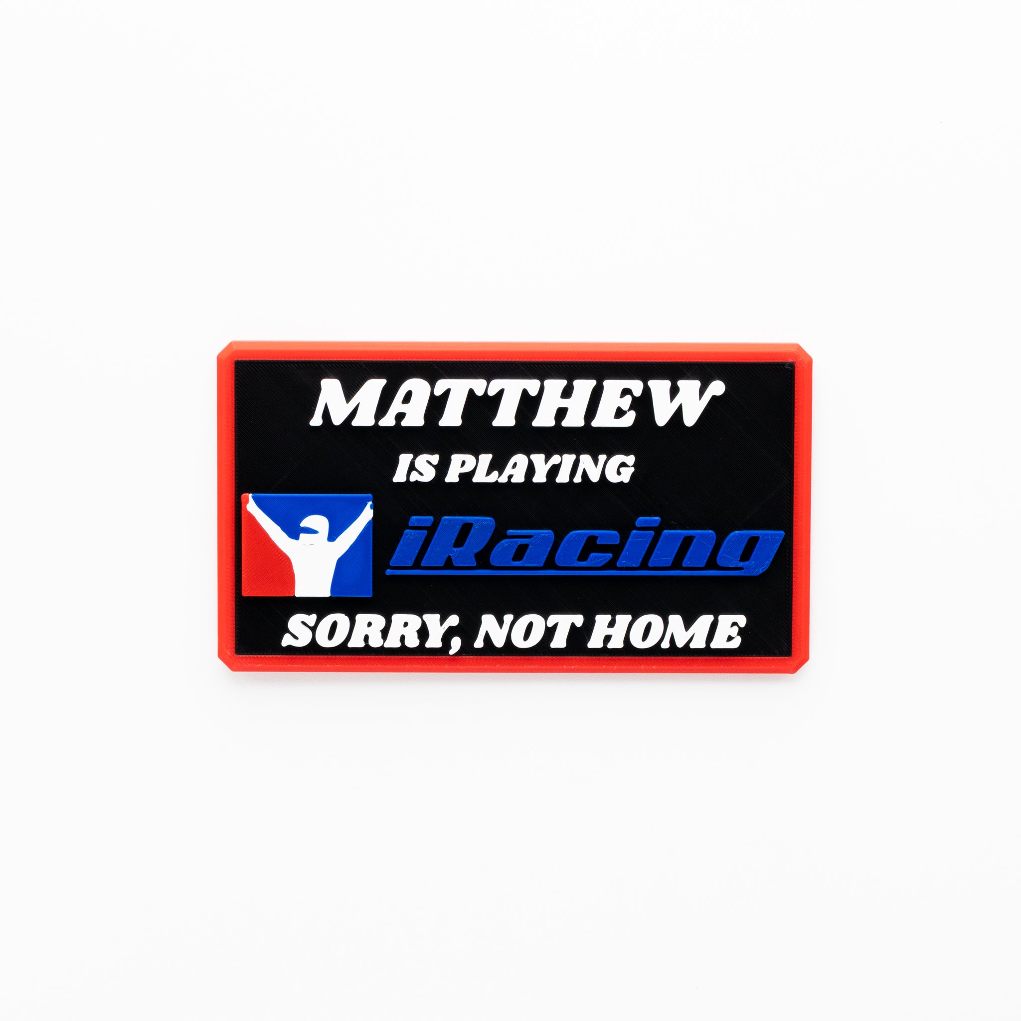 Custom "Do Not Disturb" iRacing Plate