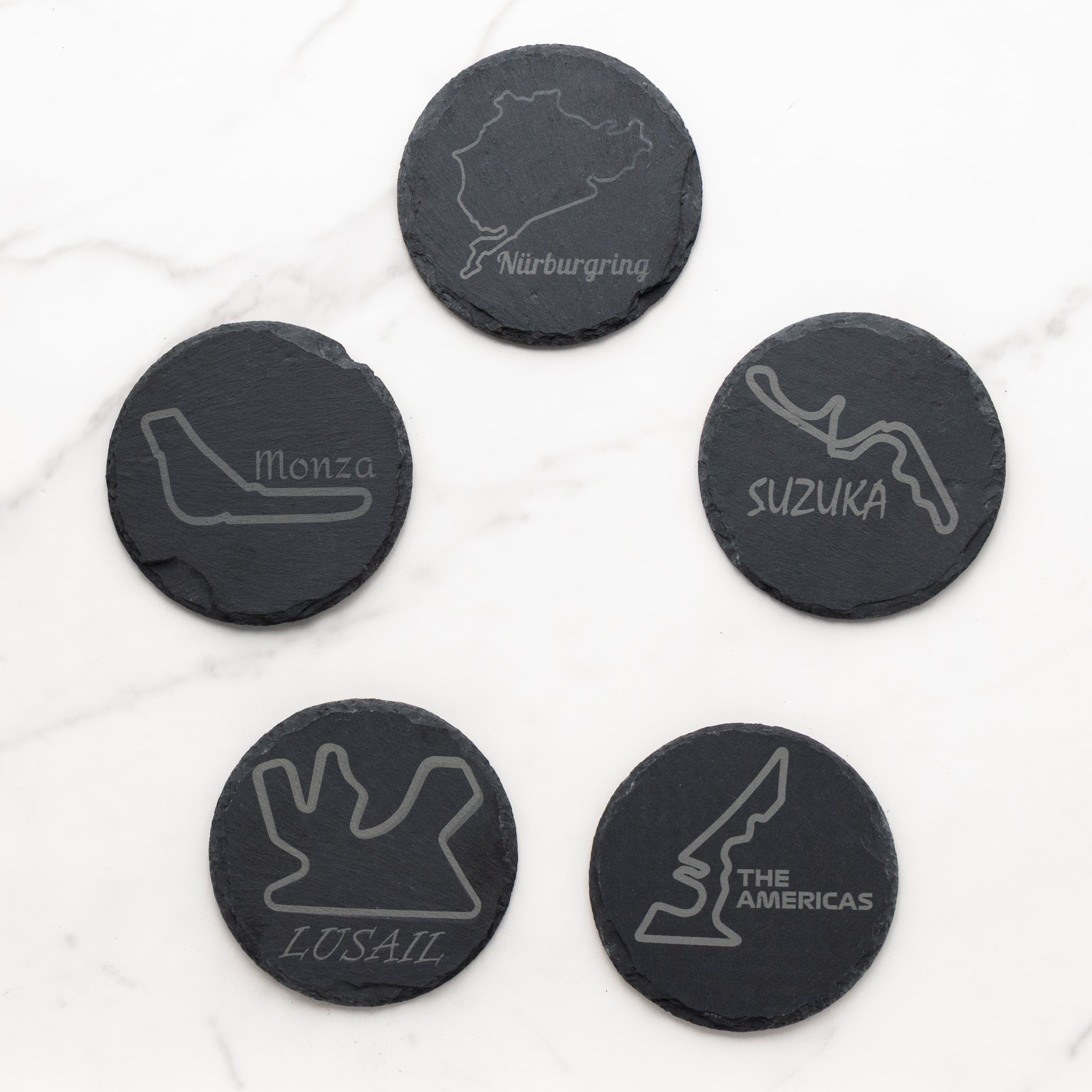 Slate Coasters for Formula 1 Fans | Sim Racing | Living Room | Man Cave | F1 Gift for Him