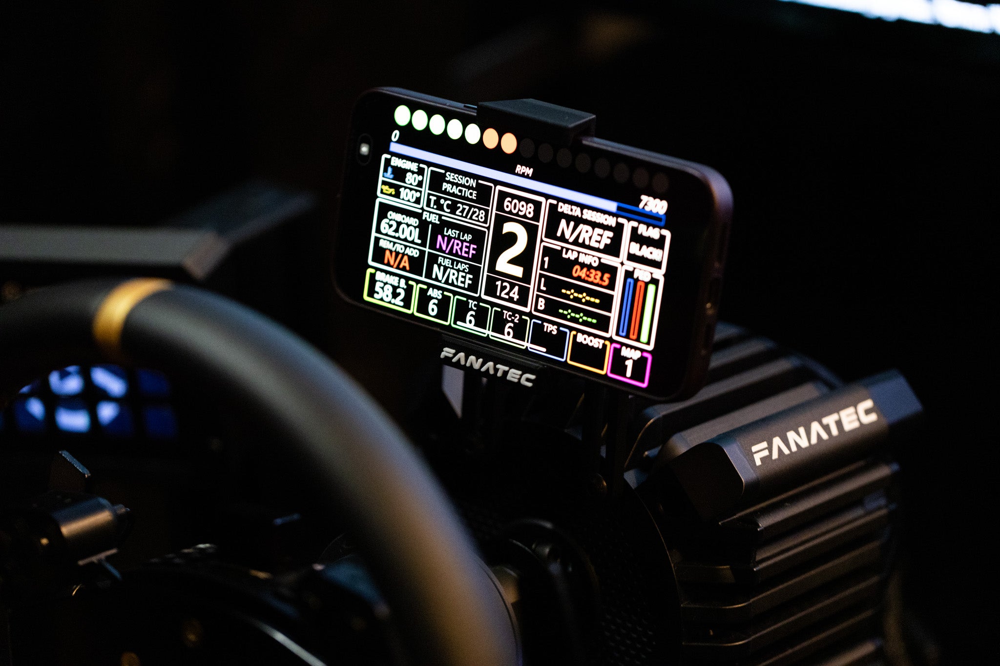 Fanatec Dashboard Phone/Tablet Mount for Sim Racing Wheel Base