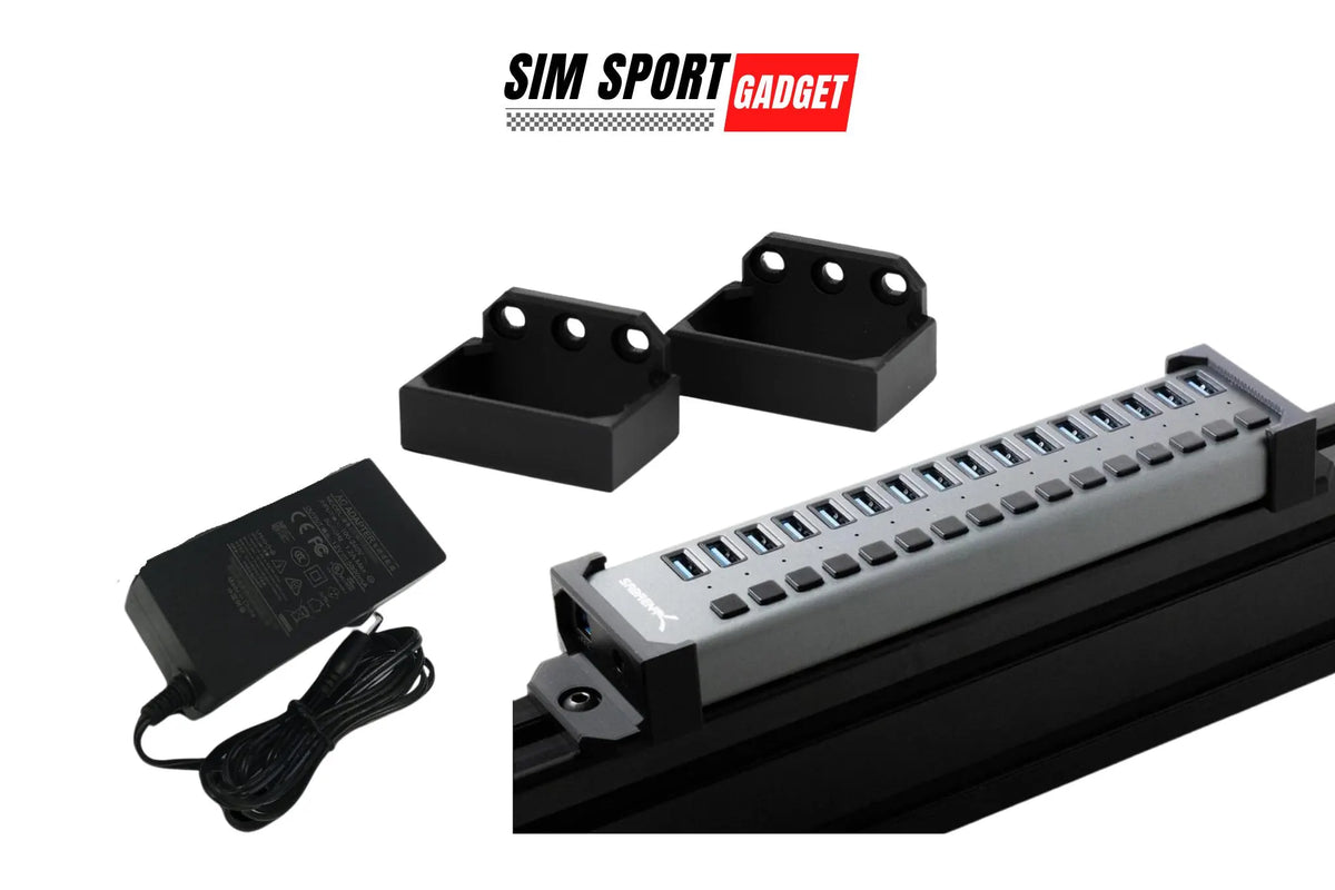 Sabrent 16-Port USB Hub and Power Brick Mount