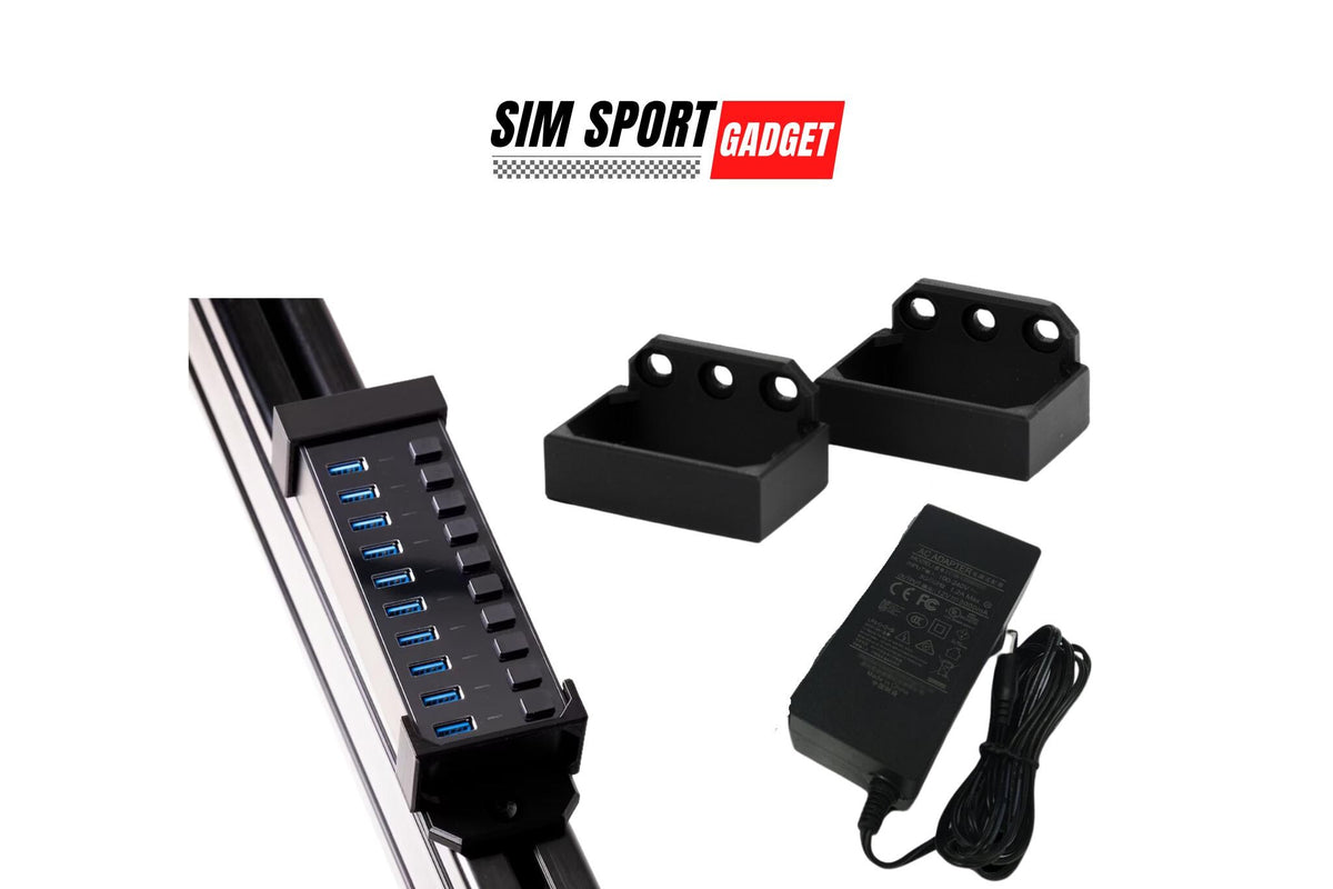 Sabrent 10-USB Port Hub and Power Brick Mount