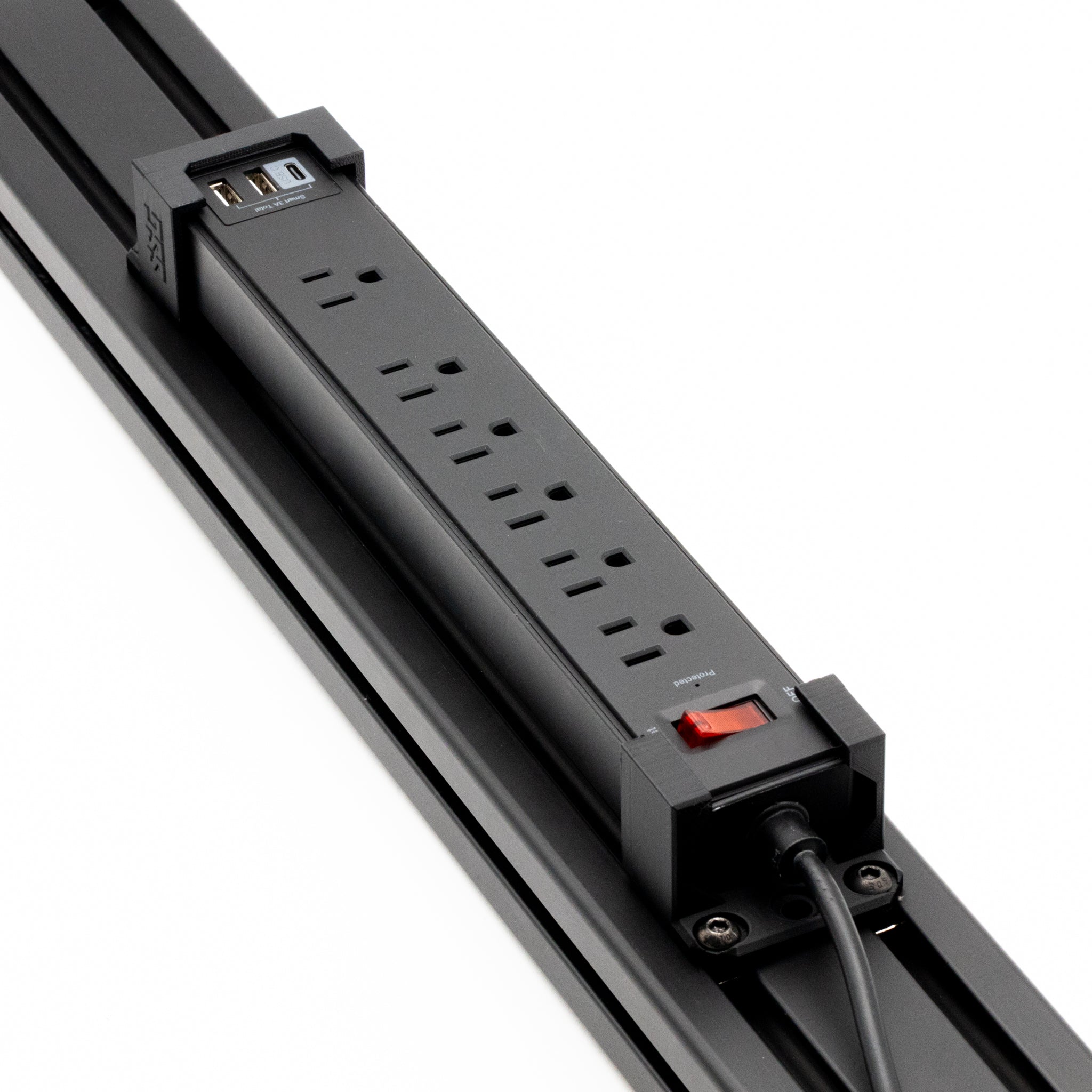 Surge Protector Strip WITH mount for Sim Racing Profile Rig | Flight Rig