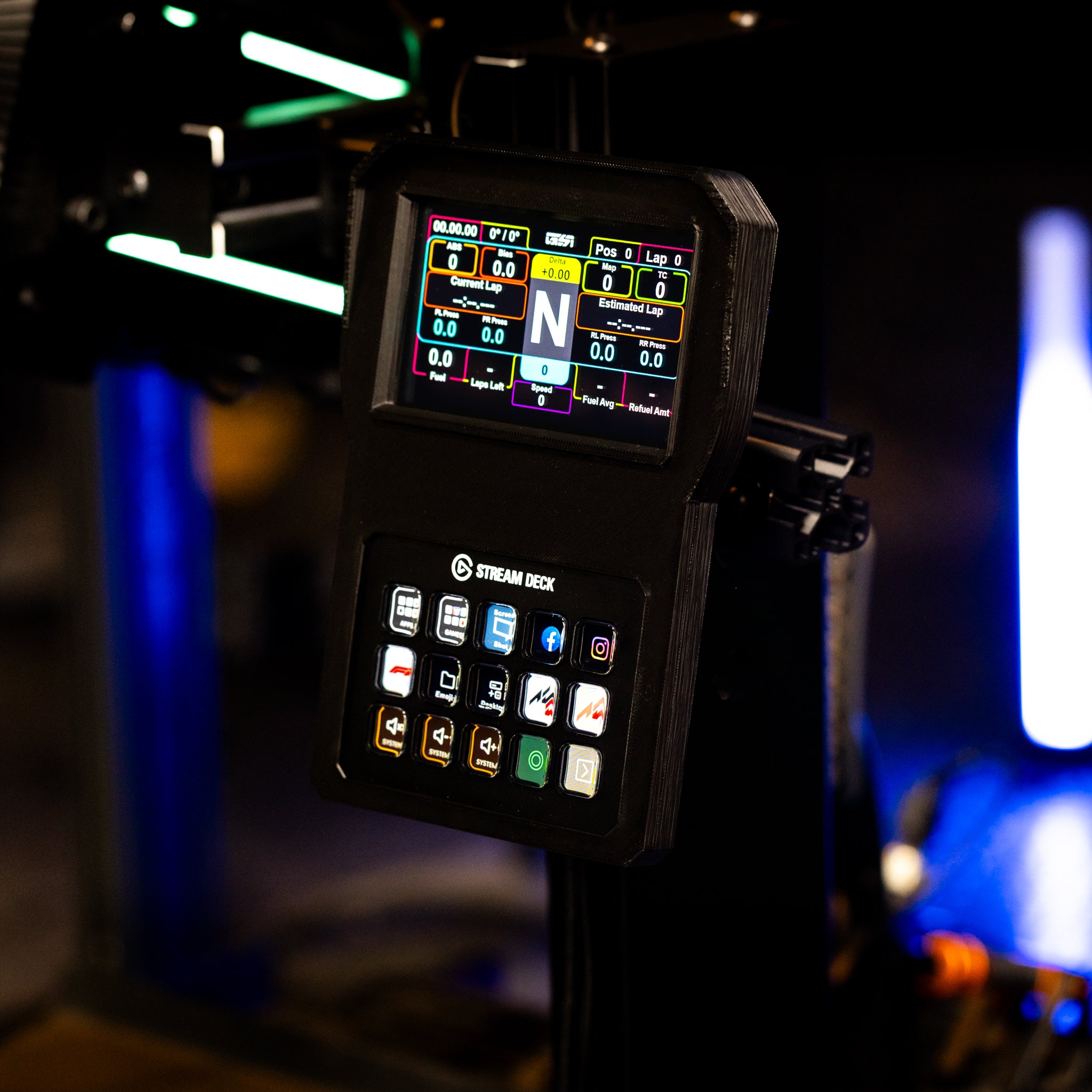 5-Inch Touchscreen Stream Deck Combo Racing Dashboard