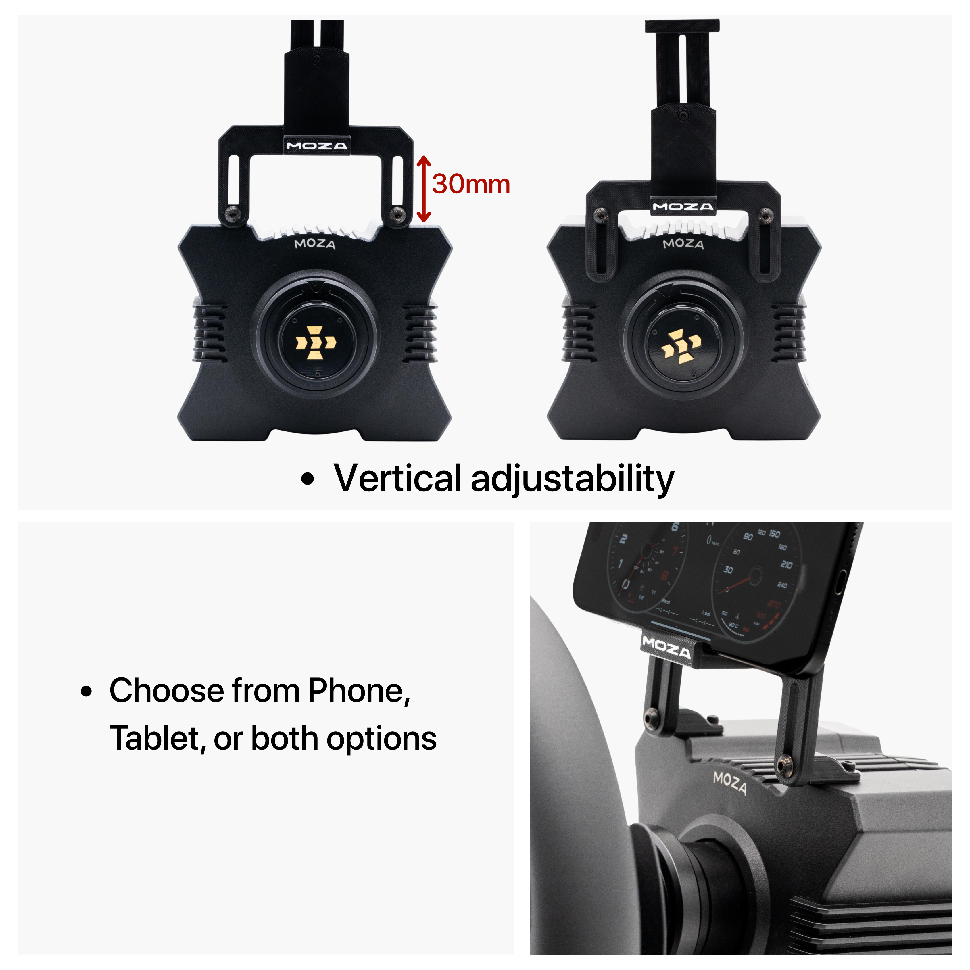 Moza Dashboard Phone  / Tablet Mount For Sim Racing Wheel Bases