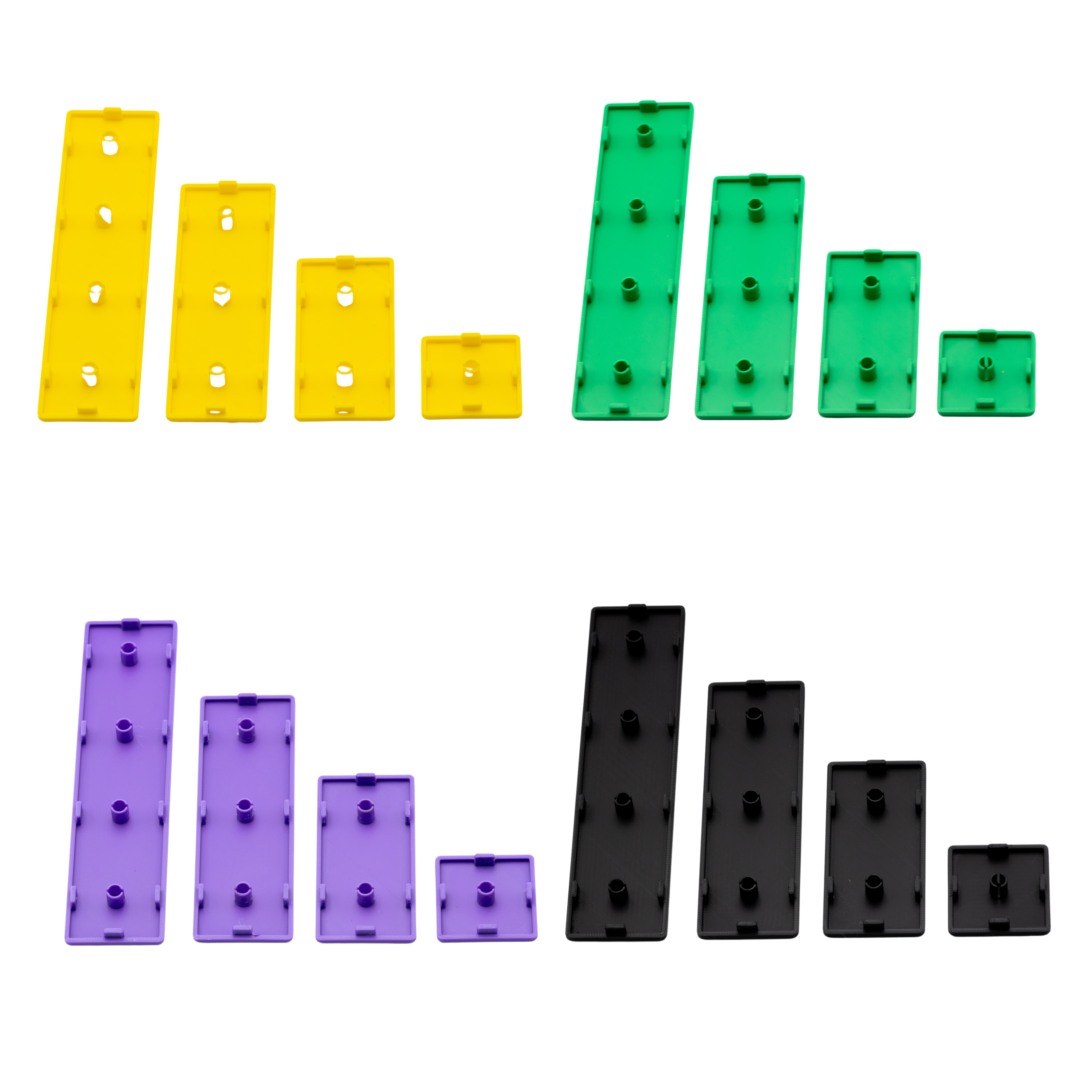 Colored Aluminum Profile End Caps Pack of 5
