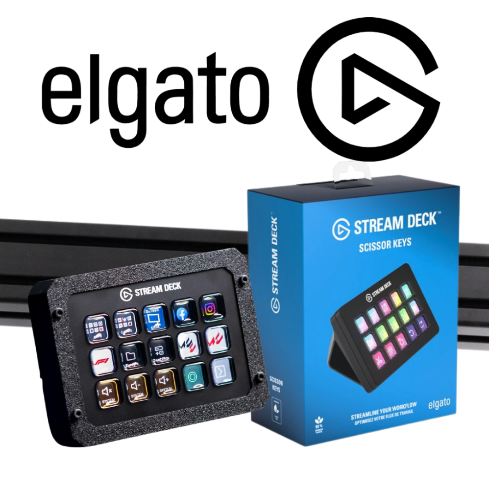 BUNDLE NOW! Stream Deck Scissor Keys AND Sim Rig Enclosure Mount