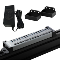 Sabrent 16-Port USB Hub and Power Brick Mount