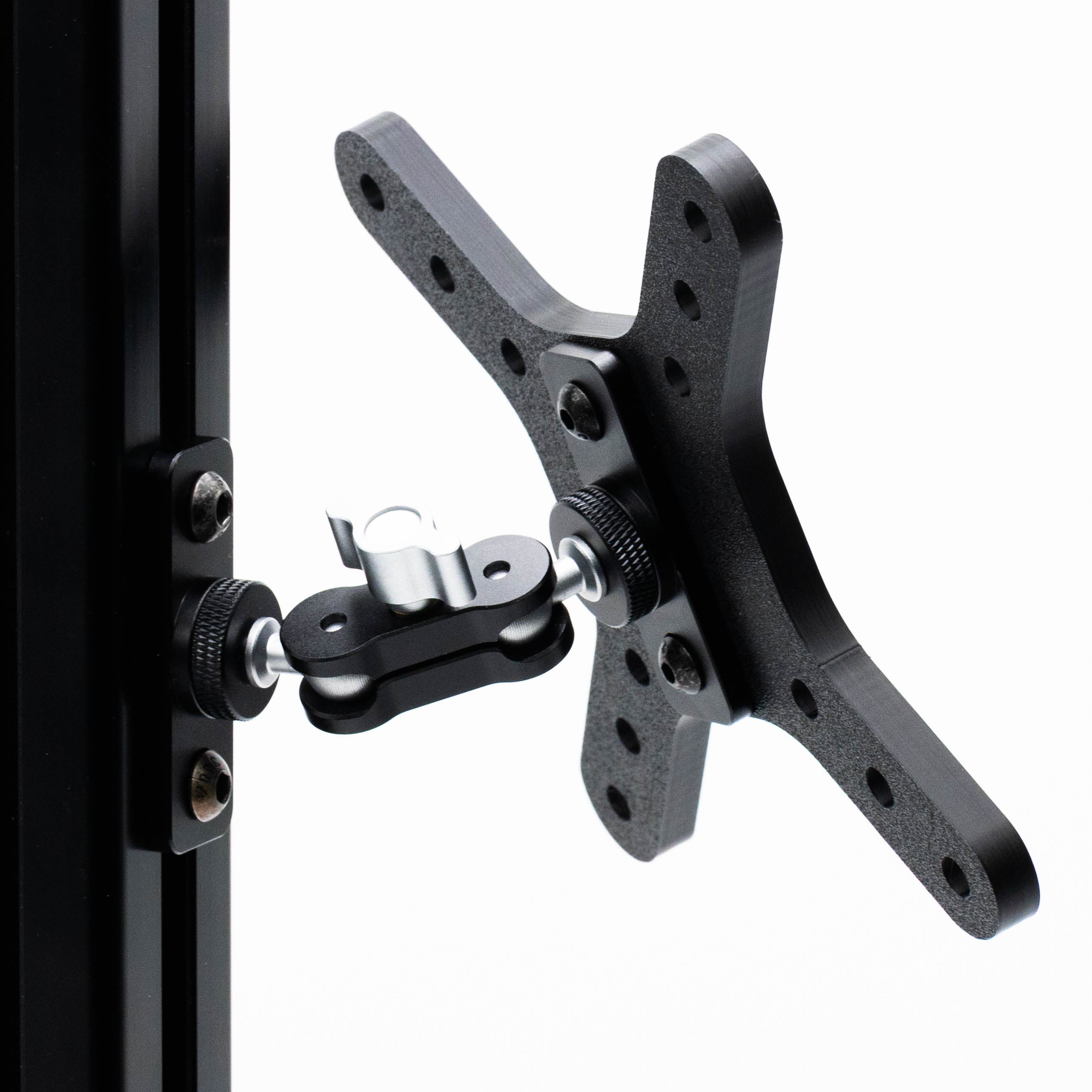 VESA Mount Sim Racing with Metal Articulating Arm | Flight Aluminum Profile Rig 50mm 75mm 100mm | Button Box | Accessories