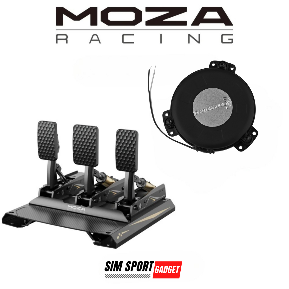 Moza CRP2 Pedal Dayton Audio TT25 Shaker Adapter