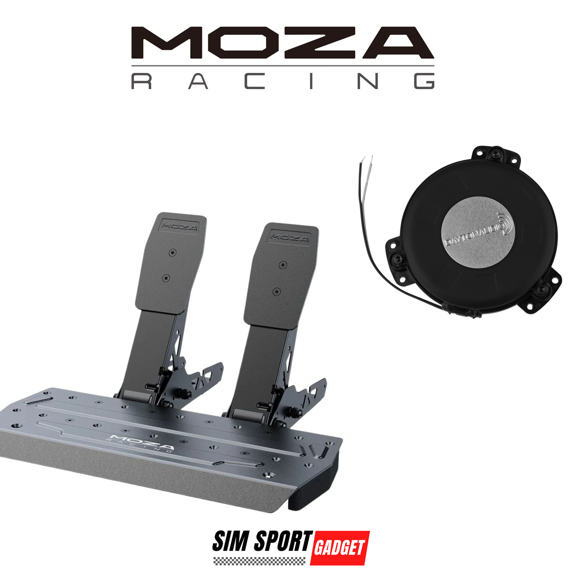 Moza SR-P Lite Pedal Dayton Audio TT25 Shaker Adapter