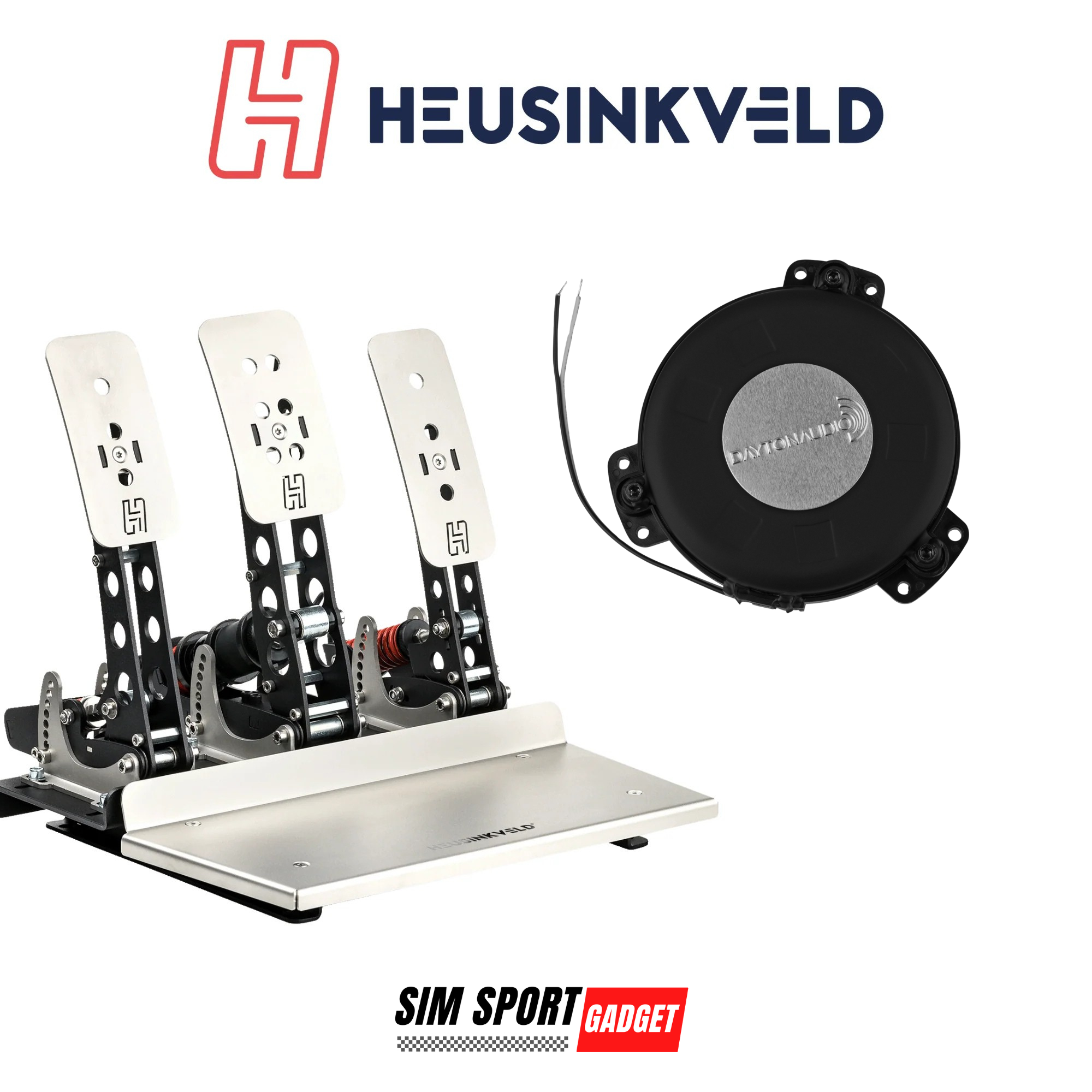 Heusinkveld Sprint Pedal Dayton Audio TT25 Shaker Adapter
