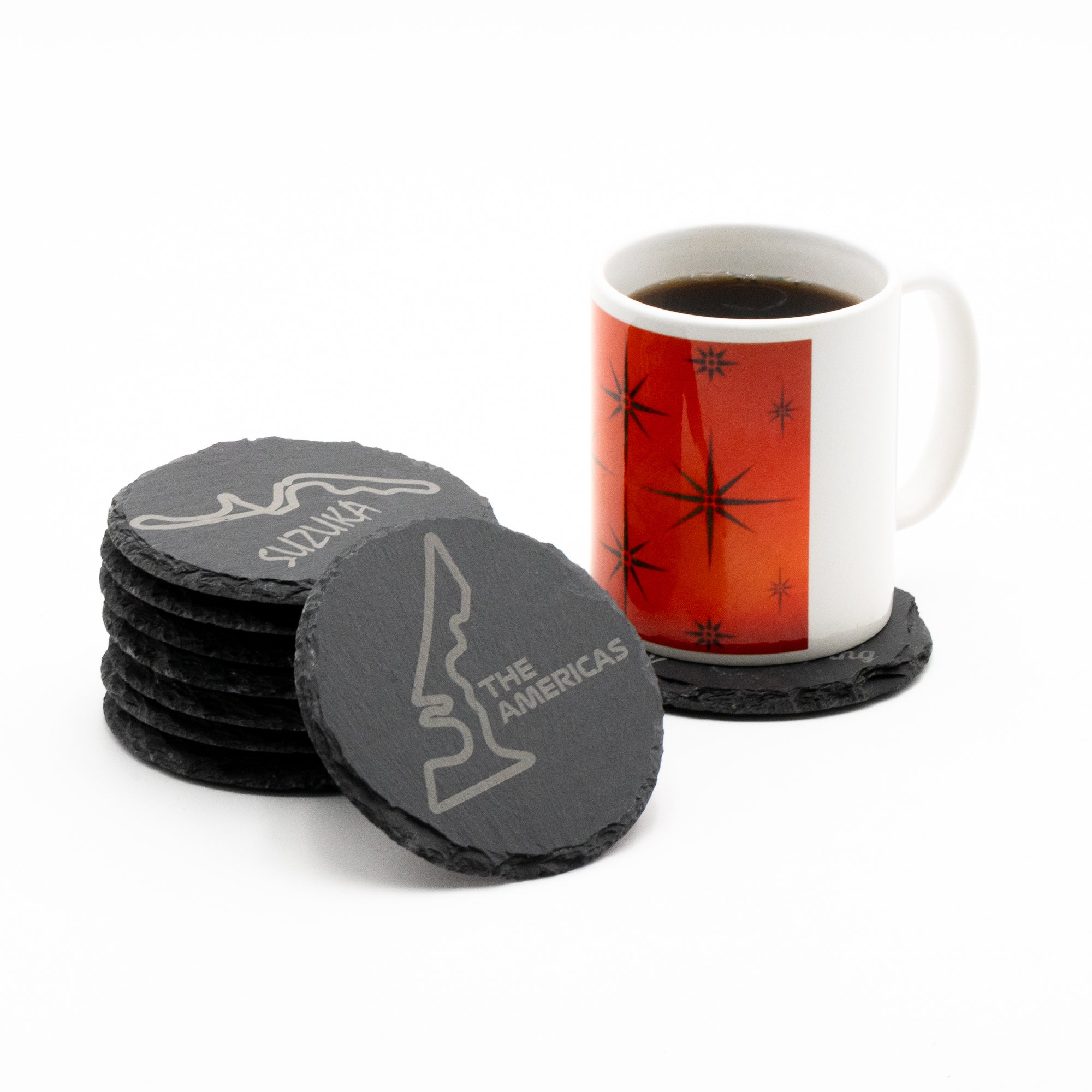 Slate Coasters for Formula 1 Fans | Sim Racing | Living Room | Man Cave | F1 Gift for Him