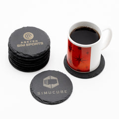 Logo Slate Coasters for Sim Racing Fans | Car Fans | Living Room | Man Cave | Gift