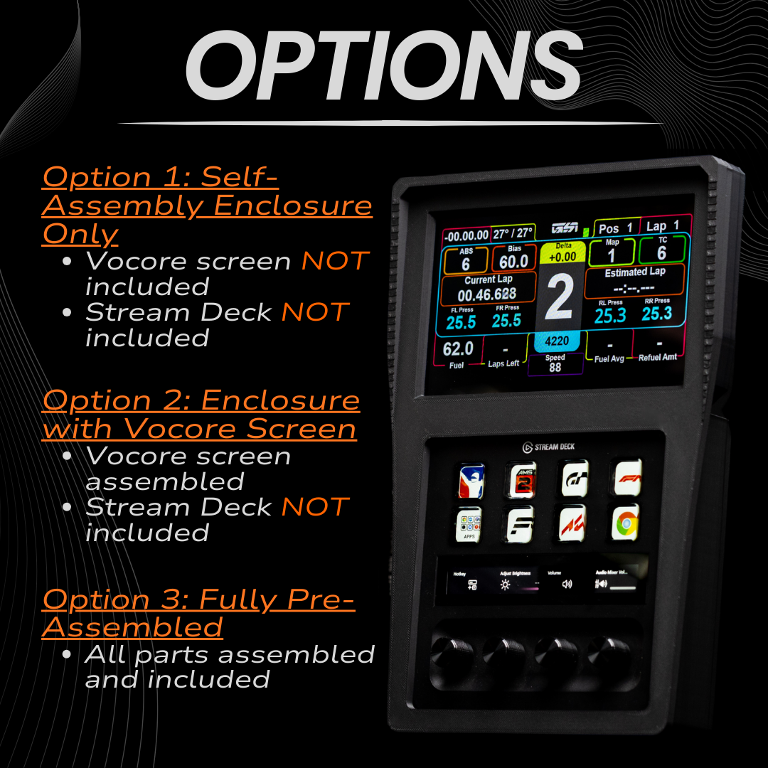 Sim Racing Stream Deck Module 6.8 Inch Touchscreen Stream Deck Plus Combo Racing Dashboard for Sim R ...