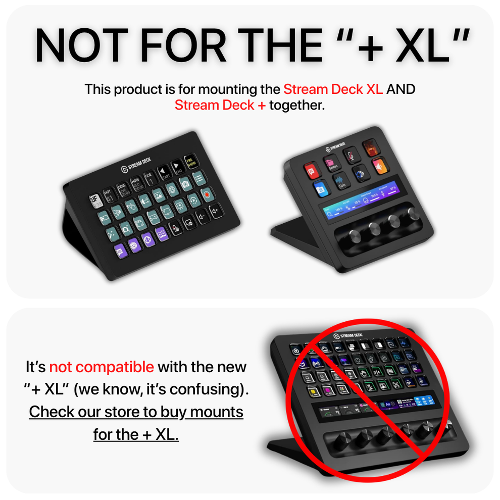 Stream Deck XL and Plus Combo Console Mount – SimSportGadget