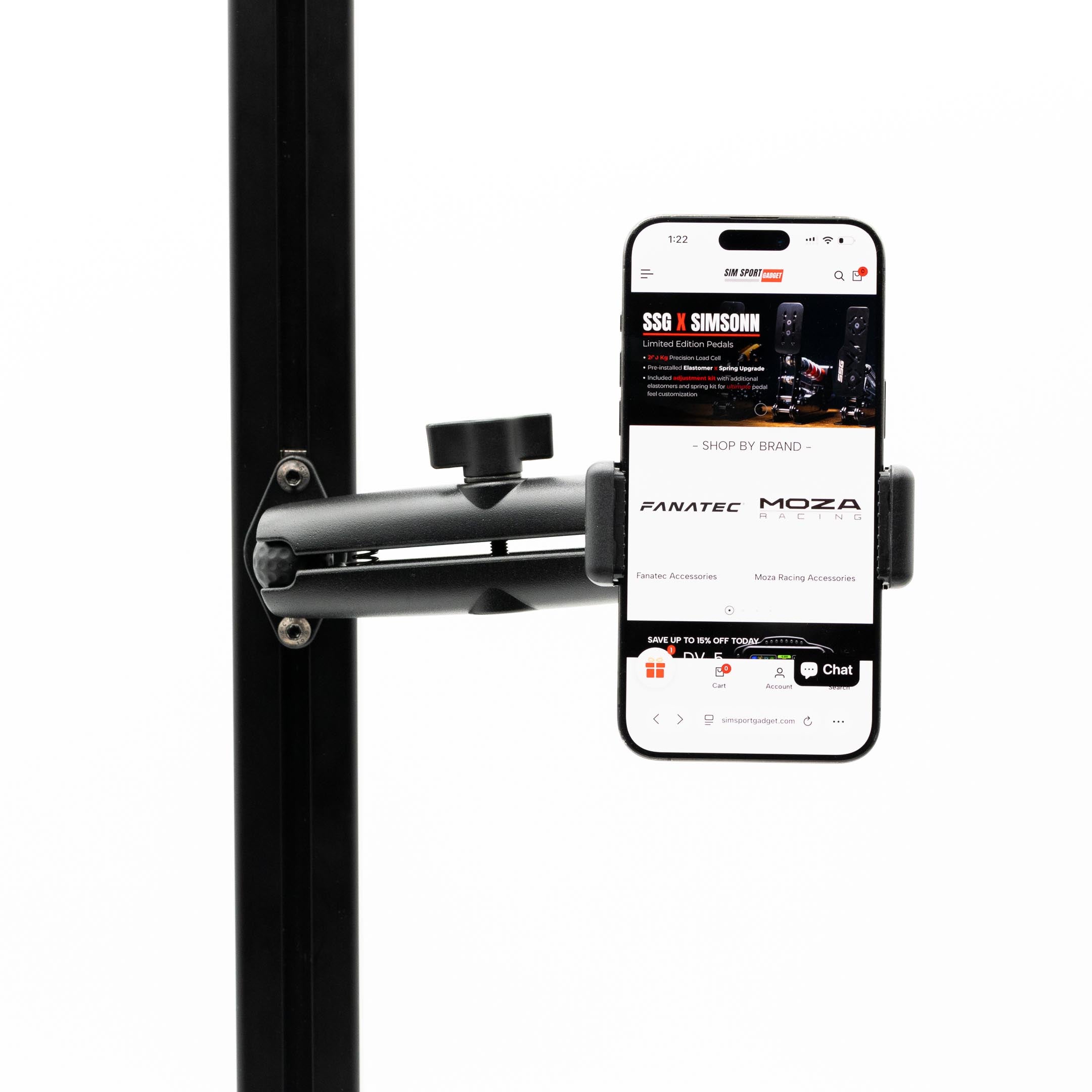 Phone Mount with Premium 6" Articulating Aluminum Arm