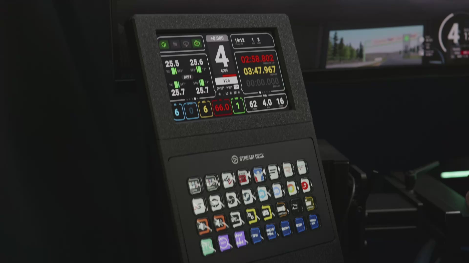 6.8 Inch Touchscreen with Stream Deck XL and Plus Triple Mount