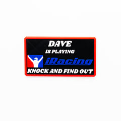 Custom "Do Not Disturb" iRacing Plate
