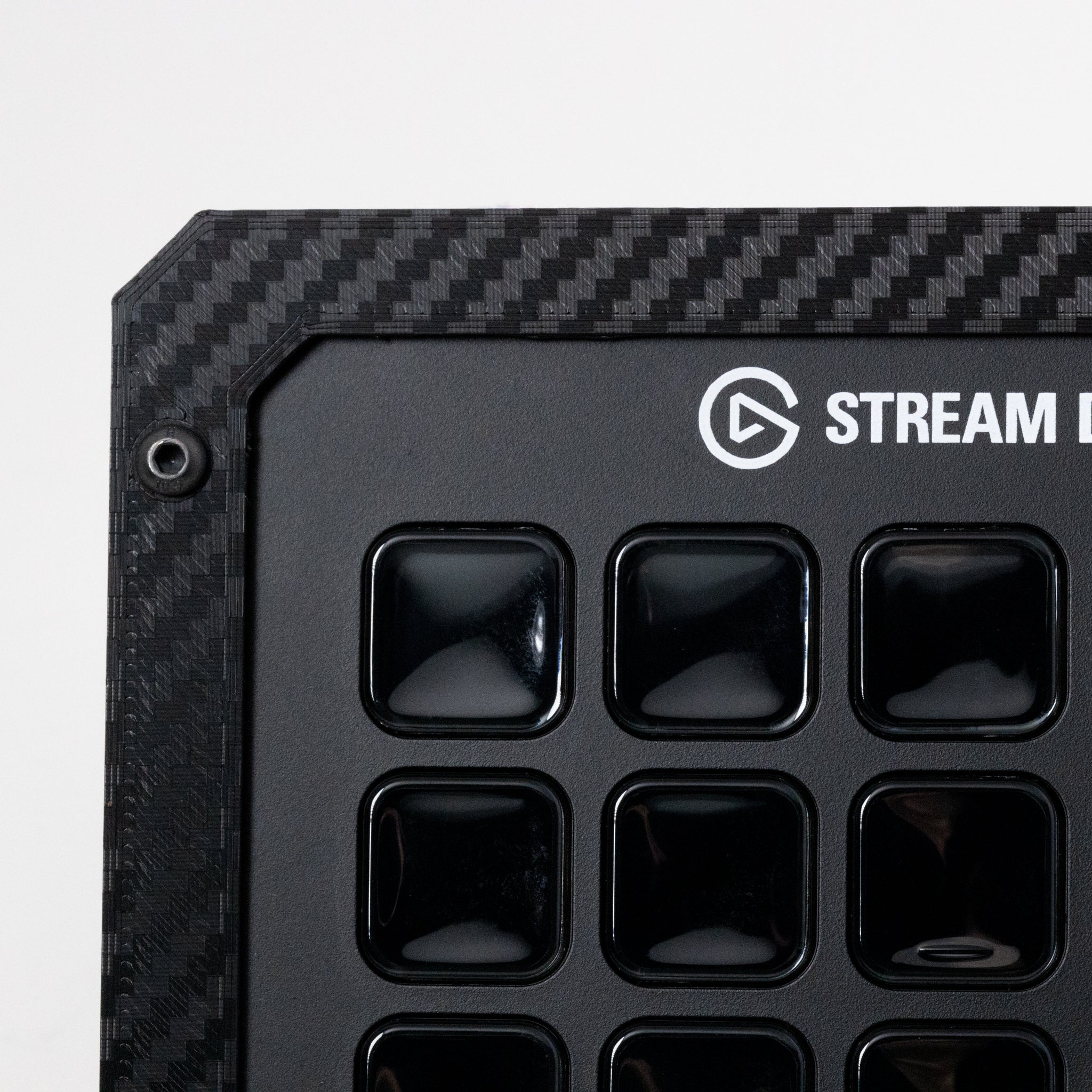 Carbon Fiber Texture Face Plate for SSG Stream Deck Enclosure