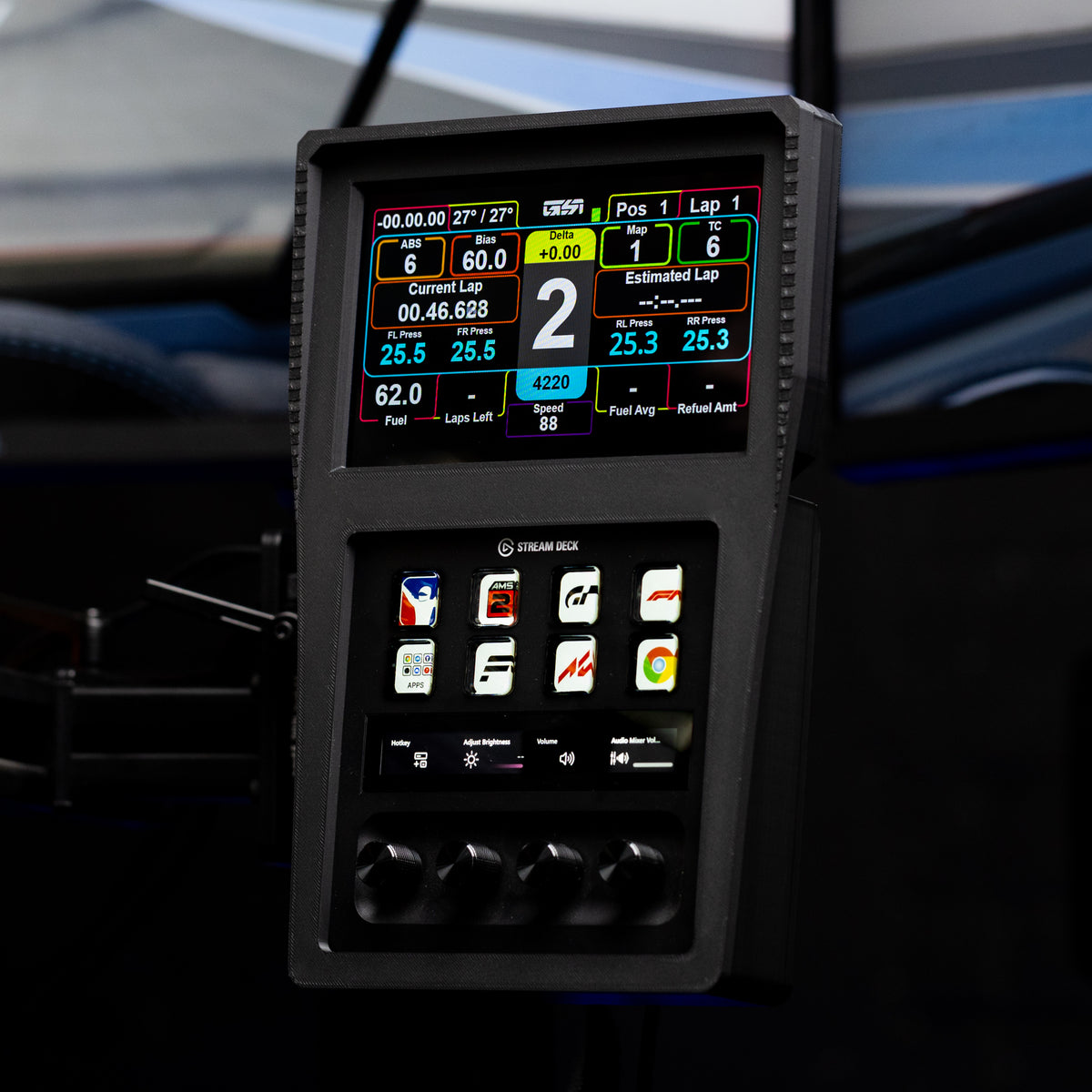 Plex Dashboard Racing 6.8 Inch Touchscreen Stream Deck Plus Combo Racing Dashboard for Sim R ...