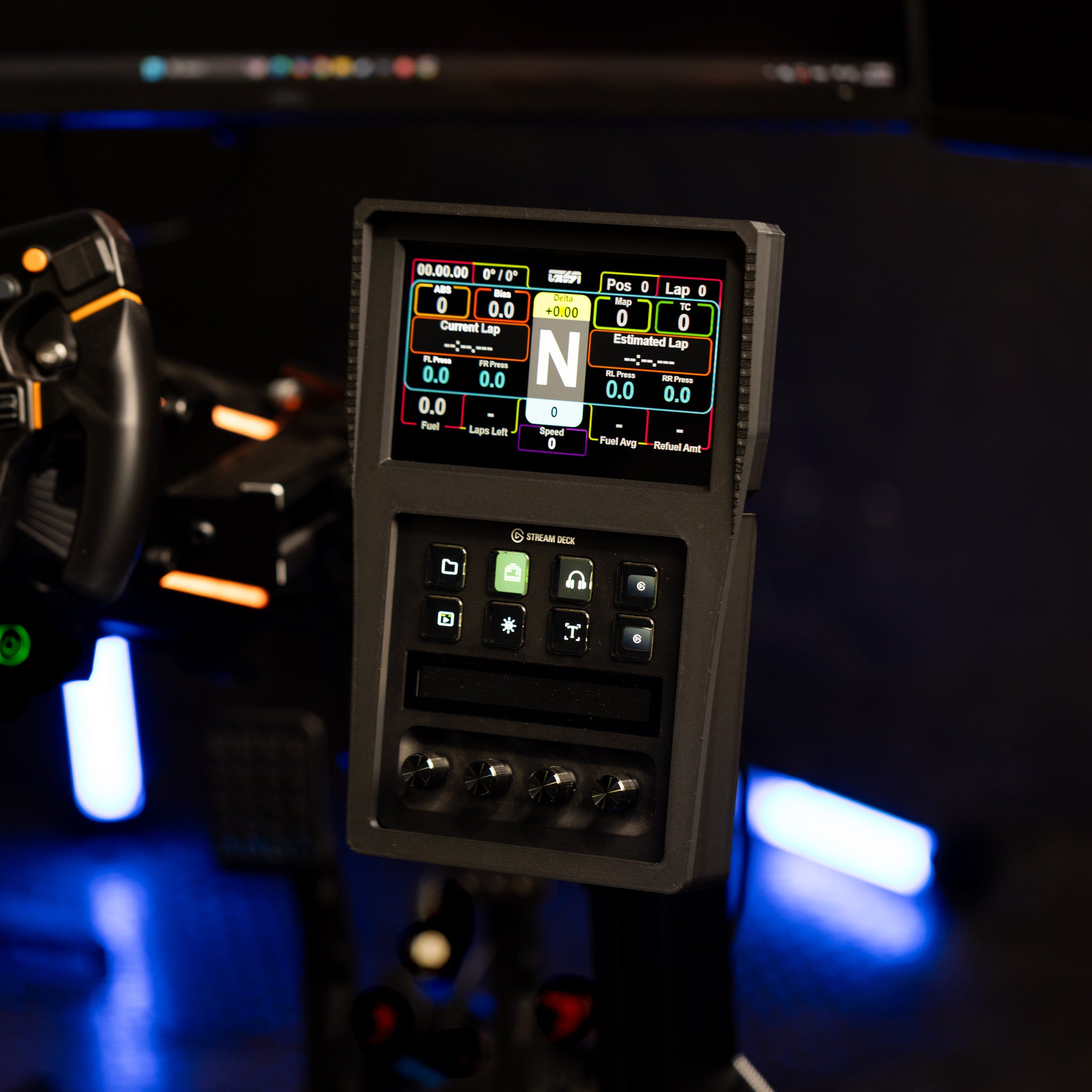 6.8 Inch Touchscreen Stream Deck Plus Combo Racing Dashboard for Sim R ...