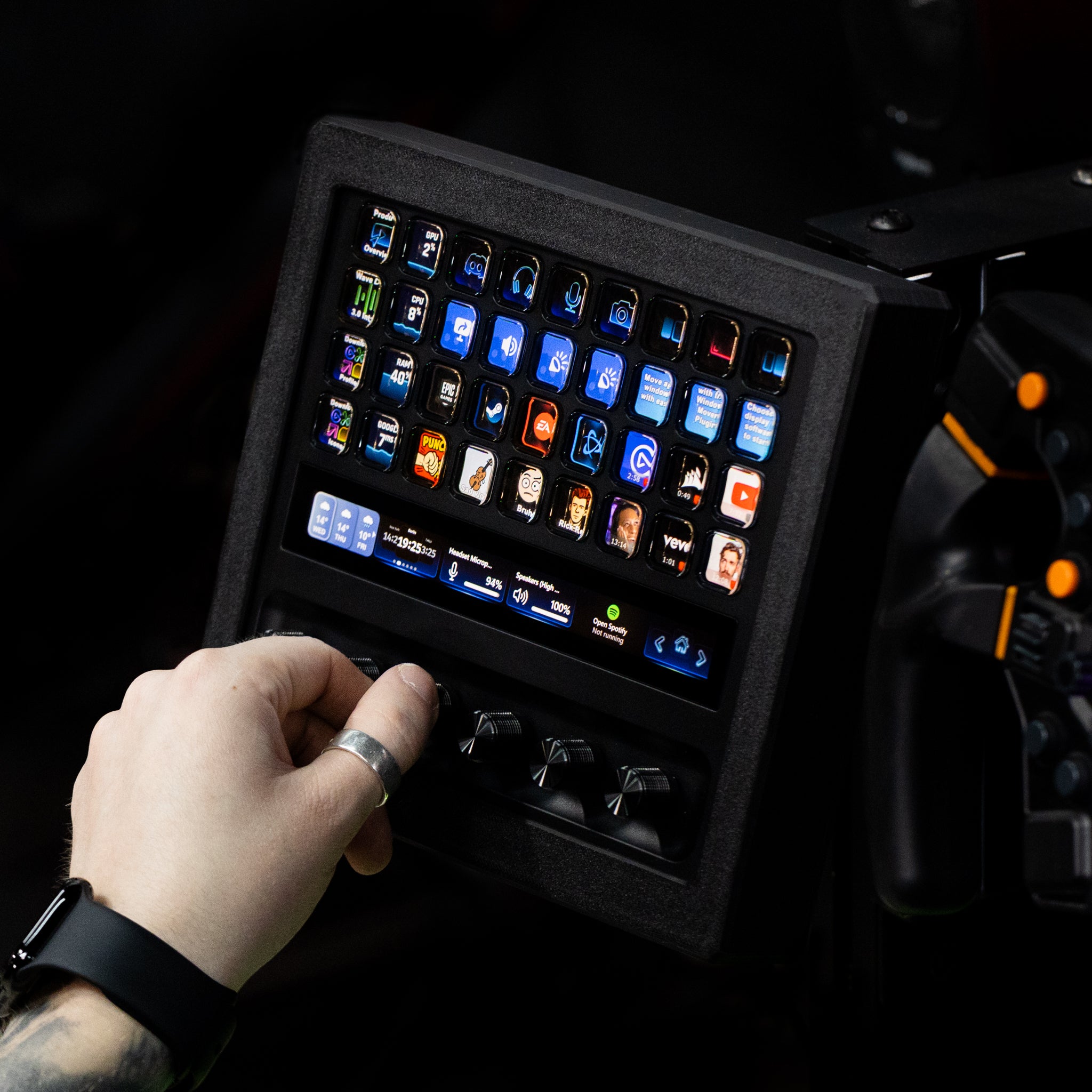 Stream Deck + XL Enclosure with Metal Swivel Mount